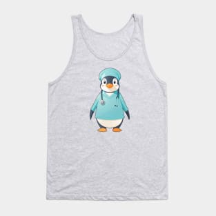 Nurse Penguin Tank Top